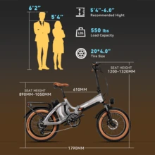 26 Inch Carbon Fiber Electric Bike For Adults, Lightweight Commuter E-Bike With750 Motor 24MPH,Ebike With 48V Built-In Dual Batteries, 128 Miles Range, Front Suspension Electric Bicycle - 灰色 - 查看 7