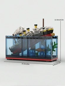 247 peças/152 peças Conjunto de Blocos de Construção Titan, Blocos de Montagem de Partículas Pequenas, Decoração de Cabine - Multicolorido - Visão 5