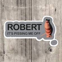 Robert Is Fuming - Marcus Worm Vinyl Sticker | Funny Car Decal, Suitable For Bumper, Window, Door | Outdoor Humorous Accessory Designed For Culture Enthusiasts, Window Decor, Pop Culture Design, Internet Sensation - Multicolor - View 2