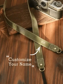 Customized Camera Strap, Personalized Retro Camera Strap - Can Customize Gold Name/Initial, Quick Release PU Leather Strap, Suitable For DSLR/Mirrorless/Film Camera, Can Be Worn Crossbody/Shoulder/Neck - Gift For Photographers (Birthday, Anniversary), Camera Strap For Photographers, Exquisite Accessory, Handmade Texture, Valentine's Day Gift - Multicolor - View 7