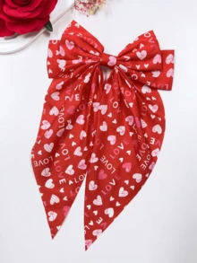 3 件装情人节粉色蝴蝶结发夹，女士蝴蝶结发夹，女孩蝴蝶结发夹，缎带蝴蝶结发卡，长尾蝴蝶结发夹，派对发饰，圣诞节发夹，情人节礼物，新年配饰，女士感恩节粉色蝴蝶结装饰，爪夹，发夹，发卡，情人节缪斯，情人节配饰，头部配饰，发卡 - 彩色 - 查看 4