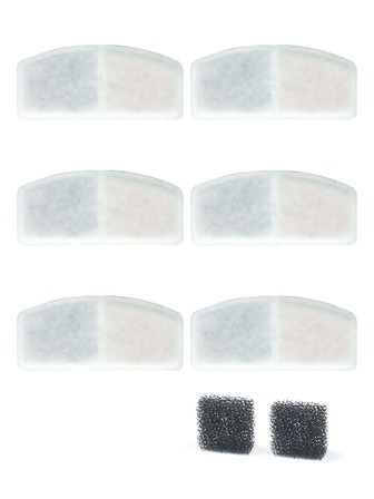 6 piezas Filtros de repuesto para fuente de agua para gatos, filtros de repuesto dedicados