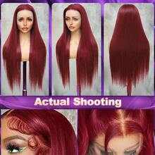13x4 13x6 High Definition Lace Front Wig, Bone White Straight Hair, 8-34 Inches #BUG Wine Red 5x5 High Definition Transparent Lace Closure Wig, Pre-Plucked With Baby Hair, Bleached Knots, Virgin Hair, Natural Hairline, No Glue, Easy To Wear, For Women #1B Black Ombre Wig - SBUG - View 5