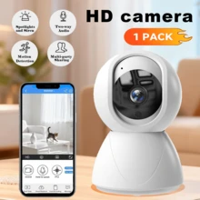 1080P Rotatable & Tiltable Indoor Surveillance Camera, 2.4G WiFi Baby/Pet/Nanny Monitor Camera, Cloud & SD Card Storage, USB Power Supply, Color Night Vision, Spotlight, Two-Way Audio, Alarm, AI Motion Detection, Suitable For Monitoring Pets, Indoor/Outdoor, Home, Video Security Camera
