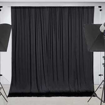 Photography Studio 100% Pure Polyester Foldable Background Screen, Suitable For Photography, Video, Television, School Decoration, Birthday Decoration, Party Decoration, Wedding Decoration, Used For Shooting Scenes (Background Only) Black