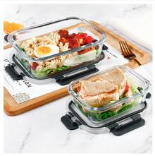 10 Glass Meal Prep Containers With Lids - Food Storage Containers With Sealing Ring Lids, Sealed Lunch Containers Suitable For Microwave, Oven, Refrigerator, And Dishwasher Freezer- Lunch Containers - Gray 2pcs - View 3