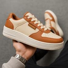 Women's Casual Sneakers - Versatile - Guaranteed Comfort For All Occasions - Sizes 34 To 43 - Casual, Elegant, Lace-Up, Outdoor, Party - 米色/焦糖色 - 查看 1