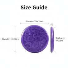 Inflatable Yoga Balance Disc Cushion Wobble Stability Pad Core Trainer With Pump & Dual-Sided Massage Texture For Fitness, Physical Therapy, Ankle Rehabilitation & Home Gym - Multicolor - View 4