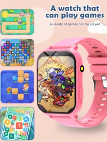 2025 New Kids Smart Watch, Children's Game Watch, 18 Fun Games, 1.83" Touch Screen, Ultra-Low Power Chip, Pedometer, Camera, Flashlight, Alarm Clock, Camera, Photo Album, Calendar, Countdown, Calculator, Stopwatch, Flashlight