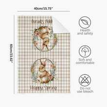 2pcs Simple Spring Easter Bunny & Egg Pattern Kitchen Towels, Soft Polyester Material Dish Cloths, Suitable For Kitchen Decor, Cleaning, Holiday Party Decoration, Kitchen & Bathroom Essentials, Home Decor, Housewarming Gift - Multicolor - View 4