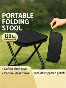 重型折叠露营椅 - 便携式紧凑型户外椅，承重200公斤/440磅，轻巧坚固的框架，易于安装和折叠，耐候面料，适用于露营、海滩、钓鱼、花园和旅行 - 是度假和户外探险的理想之选，露营家具，沙滩椅，节省空间的家具，经久耐用，钓鱼装备，节省空间的设计，加固缝线，节日参与者，折叠凳，折叠椅，便携式折叠椅，可折叠 - 彩色 - 查看 2