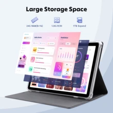 Qetupa 10.1 Inch Tablet Computer,Equipped With Android 15 System,8GB RAM + 128GB Storage Space,Android Tablet,T7250 Octa-Core Processor,Equipped With 1280*800 High-Definition IPS Touch Screen,5 Million + 8 Million Pixel Dual Cameras,6000 MAh Battery,Expandable Up To 1TB,Supports 802.11n 2.4G/5G Dual-Band Wireless Network. - Màu xanh lam - Xem 4