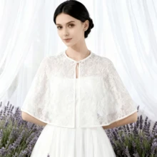 1pc Black/White Women's Wedding Shawl/Cape/Scarf/Cover-Up/Jacket, Suitable For Evening Gowns, Party Wear, And Everyday Outfits. - Multicolor - View 12