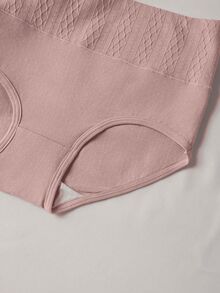 4pcs/Pack Solid Color High Waist Seamless Comfortable Cotton Panties For Women, Soft & Skin-Friendly, Plus Size - Multicolor - View 5