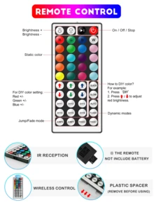 TYUTE 1PC Neon Light Flexible RGB LED Neon Light Strips, Equipped With A Remote Control For Intelligent Control Of The Light Mode, USB Interface For Convenient And Fast Power Supply, Available In Lengths Ranging From 3.28ft To 16.4ft, Multi-Color Lights Suitable For Christmas Atmosphere Decoration, Suitable For Valentine's Day Neon Light Strips In The Living Room - Multi-color light - View 11