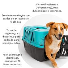 Caixa de Transporte para Pets Cães e Gatos Viagem Passeio Tamanho N1 ao N4 - Pink - Visão 3