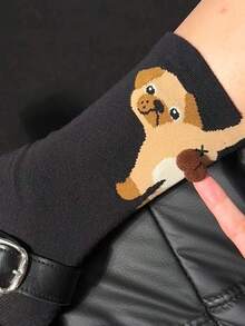 6 đôi tất hình trứng cún con 3D trừu tượng dễ thương, đáng yêu và ngộ nghĩnh, thoải mái, thoáng khí, dành cho nam và nữ, tất cao đến bắp chân, thời trang và đa năng, phù hợp mọi mùa, sử dụng ở nhà và đi chơi, tạo không khí lễ hội (1/3/6 đôi) - Nhiều màu - Xem 8