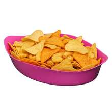30 Small Plastic Canoe-Shaped Snack Platter For Snacks, Side Dishes, And Sauce - Japanese Style - Pink - View 4
