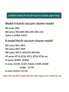 5/10 buah Kantong Kertas Filter/Kantong Non-Woven, Cocok Untuk Penyedot Debu Karcher 6.959-130A2204WD3300MV3WD3 - MultiWarna - View 6