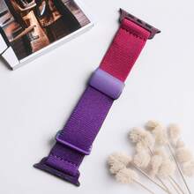 1 Pc Two-Tone Magnetic Strap Cute Watchband Compatible With Apple Watch Band 49mm 46mm 45mm 44mm 42mm 41mm 40mm 38mm, Sport Nylon Stretchy Wristbands Replacement Strap Bracelets Compatible With IWatch Series 11 10 9 8 7 6 5 4 3 2 1 SE For Women Man,Smart Watch Accessories Fashion Braided Elastic Band Compatible With Apple Watch Ultra3/2/1 Band,Easy To Wear And Adjustable - 38mm/40mm/41mm/(42mm-series11 10) - View 14