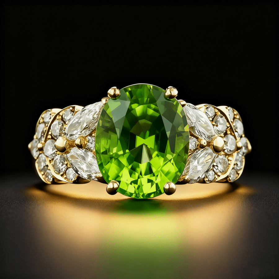 18K Gold Plated Copper Boho Ring - Elegantly Set With Sparkling Cubic Zirconia In A Modern Oval Setting, A Symbol Of Eternal Elegance And Nobility, Perfect For Proposals, Weddings, Anniversaries, And Formal Events