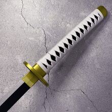 40inch 104cm Wooden Katana Figure Model White  Unsharpened Sabre Medieval Blade Bamboo  Knife Original Samurai Sabre Damascus Sword Real Size Japanese Katana Anime Cosplay Accessories Costume Prop Figurine Model Toy Gift - 白色 - 查看 4