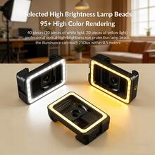 APEXEL 二合一智能手机镜头套件，100mm 微距镜头带 LED 灯，通用 17mm 螺纹伸缩夹，兼容 APEXEL 镜头，适用于几乎所有手机。