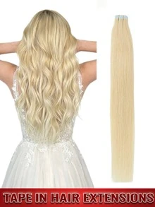 沙龙级直发接发，采用真人发丝，双面胶粘合，无缝隐形贴合，打造极致自然外观，完美融合，无痕自然。提供自然黑、深棕（#2）和S18/613金色挑染等多种颜色选择，长度可选10、12、14、16、18、20、22、24英寸，专为发量细软的女性设计，打造丰盈饱满的秀发，实现最大程度的覆盖效果。 - 彩色 - 查看 53