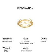Stainless Steel Multi-Style Bracelet Set, Including Rope Knot, Cuban Link, Snake Chain And More, Vintage Texture Details, Layered Wear, Mix & Match, Non-Fading, Niche Women Accessories - Bracelet Set - View 7