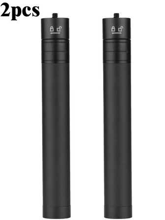 2 piezas Varillas estabilizadoras extensibles de 73 cm - Varilla telescópica de aleación de aluminio con tornillo roscado de 1/4" y montaje inferior, longitud ajustable, mango antideslizante, diseño de bloqueo estable, adecuado para estabilizador de gimbal de smartphone, para filmación, vlogging, transmisión en vivo, fotografía al aire libre, grabación de viajes y creación de contenido