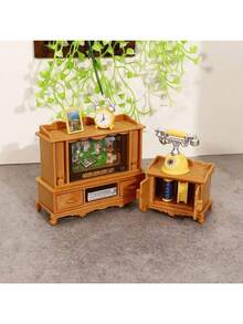 1 Set de Muebles de Casa de Muñecas para Niños, Incluye Accesorios en Miniatura para Casa de Muñecas, como Sala de Estar, Sofá, TV, Refrigerador, Juguetes, Decoración en Miniatura para Casa de Muñecas, Accesorios Miniatura para Casa de Juguete, Adecuado para Niños y Niñas - Multicolor - Ver 7