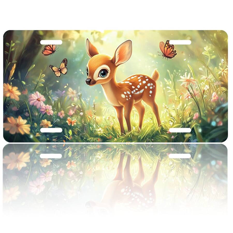License Plate Cover, Car Front License Plate Funny Car License Plate Personalized Decoration Novelty Vanity Tag Aluminum Car Accessories For Women Men,12"X 34" - A9 - 查看 1