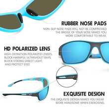 2 piezas Gafas de moda deportivas polarizadas con correa deportiva desmontable - Amoratado - Ver 11