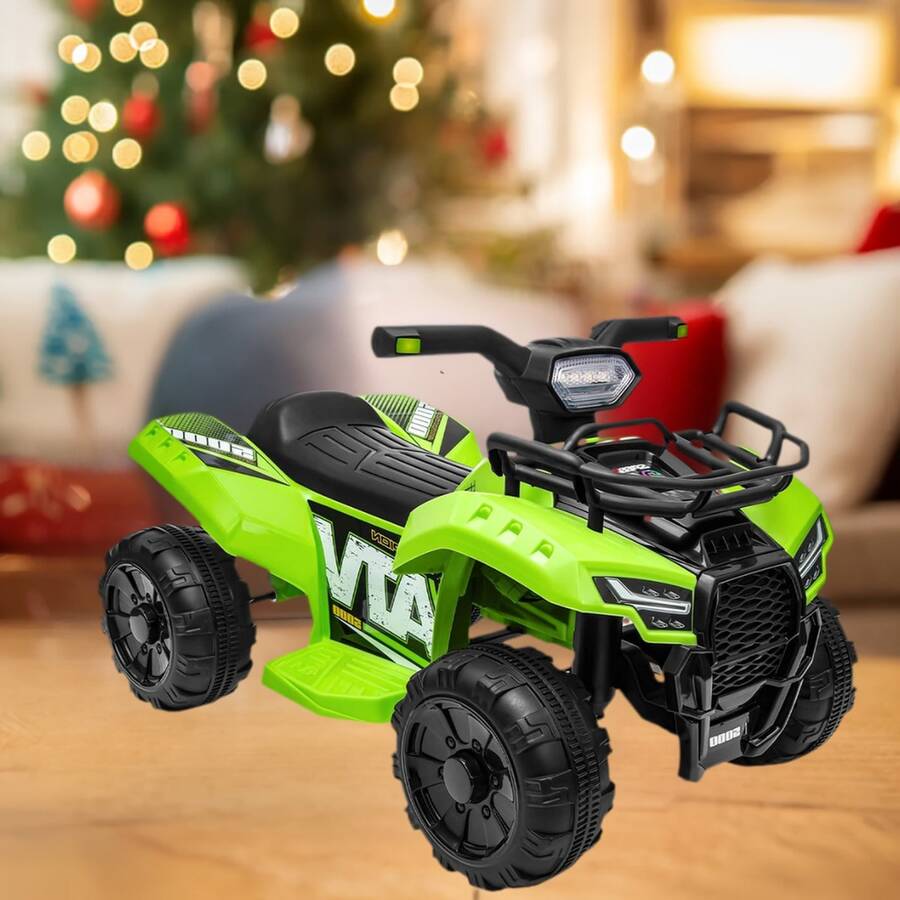 Forever Source ATV For Kids, 6V Battery Powered Toddler 4 Wheeler W/Music, Light, 1.2mph Max Speed, Kids ATV 4 Wheeler 18-36 Months, Green,Suitable For Holiday Gifts And Birthday Gifts