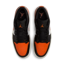 Nike Air Jordan 1 Low 男士休闲运动鞋 553558-081 - 黑/灰橙 - 查看 5