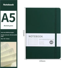 A5硬面笔记本套装 - PU皮革封面，200页/100页，适用于学校、大学、工作、旅行 - 横线笔记本，方便记笔记 - 彩色 - 查看 19