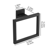 Heavy Duty Stainless Steel Towel Ring - Rust-Proof Square Tube Towel Rack, Wall-Mounted Bathroom Storage Organizer, Chrome Plated Surface, Durable And Easy To Clean, Suitable For Home Use - View 10