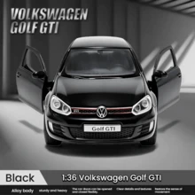 Burago 1:36 Golf GTI Black Alloy Car Model, Static Miniature Racing Car Collection, Realistic Toy Car Collection, Gift For Men - 1:36  Golf GTI, Black - View 3