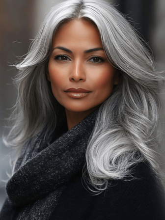 【优雅发型】棕色渐变层次直发假发，即戴即走，高品质无胶假发，耐热纤维，适合女性日常佩戴