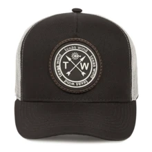Texas Wind Country Trucker Cap With Curved Brim And Mesh Detail - 鏽棕色 - 查看 3