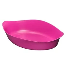 30 Small Plastic Canoe-Shaped Snack Platter For Snacks, Side Dishes, And Sauce - Japanese Style - Pink - View 3