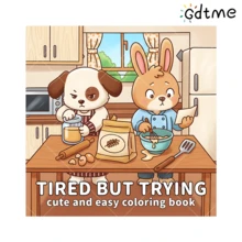 GDTME 高品质“幸福瞬间”涂色书：一本24页、7.8英寸的超萌动物角色涂色书，让您在宁静的自然景色中舒缓压力、放松身心。适合作为生日、复活节、母亲节、音乐节、婚礼季的礼物，也可用作办公用品或学习用品。 - ZJ-141 - 查看 9