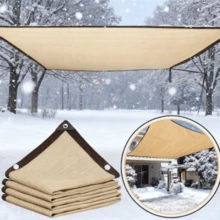 [ 90% High Shading Rate ] Beige PE Sunshade Net, Outdoor Sunshade Cloth, Plant Shed Sunshade Net, Heat Insulation, Cooling Durability, UV Protection. - Beige - View 10