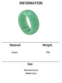 1pc Vintage Western Minimalist Design Exaggerated Punk Style Resin Wide Cuff Bracelet - Resin Bracelet - View 12