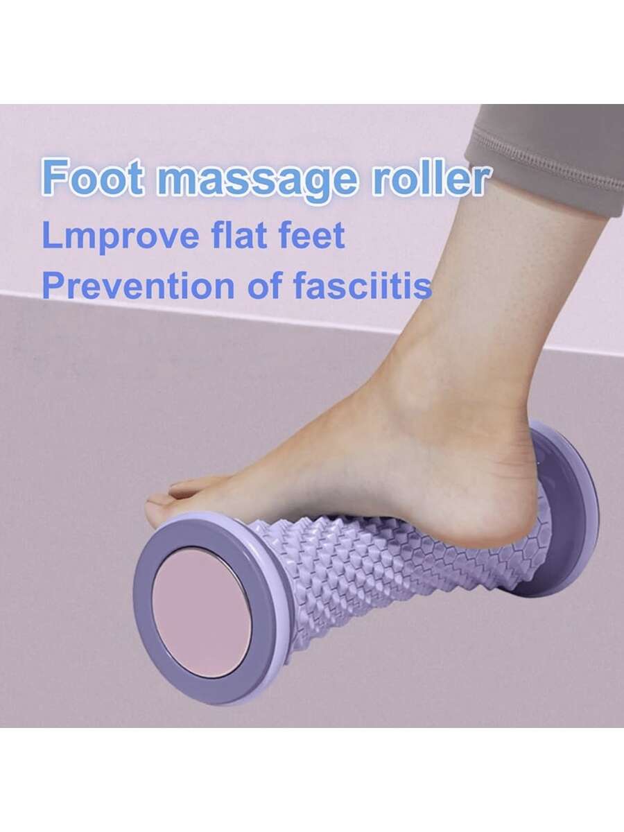 1pc Foot Massage Roller, Yoga Massage Foam Roller, Multi-Functional Sports Fitness Training Equipment, Travel Muscle Relaxation Roller, Manual Foot Massage Tool - Multicolor - View 1