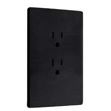 PLACA CONTACTO DOBLE SANTORINI (SANTUL) (4664) - Negro - Ver 1