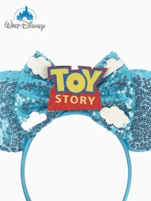 1pc Cartoon Cute Sequin Ear Headband With Bow, Princess Costume Accessory For Party, Theme Park, Suitable For Student Party, Masquerade, Cosplay, Theme Park, Perfect Gift For Various Occasions