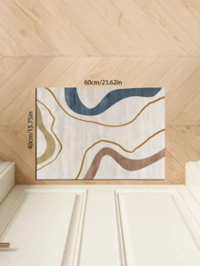 1 件装不对称浅色线条地毯,适用于卧室/玄关/厨房/客厅,柔软舒适,可水洗,适合家居装饰,秋冬季节适用。 - 彩色 - 查看 21