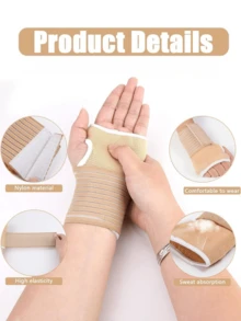 1 Pair Of Adjustable Elastic Bandages Wrist And Palm Protection Straps Sports And Fitness Protective Equipment - Suitable For Outdoor Cycling, Sports And Fitness, Mountain Climbing And Hiking - Multicolor - View 5