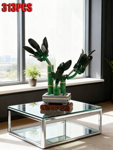 sembo 300+Pcs Building Block Potted Plants, Building Block Artificial Flowers, DIY Educational Assembly Building Block Toys For Home & Office Desk Decor, Includes Ficus And Wintersweet Floral Bouquets, Suitable For Home Decor, Office, Flower Enthusiasts Gifts, Holiday & Birthday Gifts